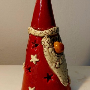 Kerámia Mikulás, mécsestartó - otthon & életmód - dekoráció - spiritualitás - füstölő és füstölőtartó - Meska.hu