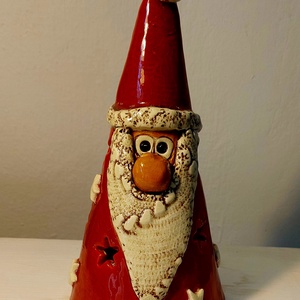 Kerámia Mikulás, mécsestartó - otthon & életmód - dekoráció - spiritualitás - füstölő és füstölőtartó - Meska.hu