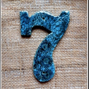 Kerámia házszám 7., Otthon & Életmód, Ház & Kert, Házszám, Kerámia, MESKA