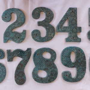 Kerámia házszám 7. - otthon & életmód - ház & kert - házszám - Meska.hu