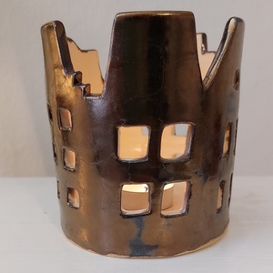 Ünnepi bronz mécsestartó - otthon & életmód - dekoráció - fali és függő dekoráció - fali kulcstartó - Meska.hu