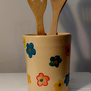 Kerámia fakanáltartó, Otthon & Életmód, Konyhafelszerelés, tálalás, Tálalás, Kínálótál, Kerámia, MESKA