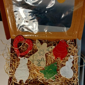 Kerámia fenyőfadísz díszdobozban - otthon & életmód - konyhafelszerelés, tálalás - tálalás - tányér & étkészlet - Meska.hu