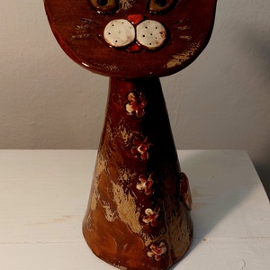 Kerámia cica - otthon & életmód - dekoráció - spiritualitás - füstölő és füstölőtartó - Meska.hu