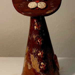 Kerámia cica - otthon & életmód - dekoráció - spiritualitás - füstölő és füstölőtartó - Meska.hu