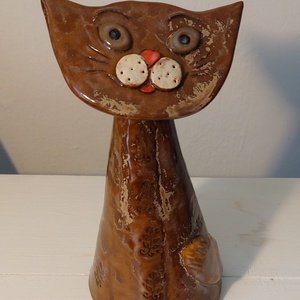 Kerámia cica, Otthon & Életmód, Konyhafelszerelés, tálalás, Tálalás, Tányér & Étkészlet, Agyagozás, Kerámia, MESKA