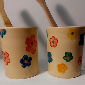 Kerámia fakanáltartók, evőeszköz tartók - otthon & életmód - konyhafelszerelés, tálalás - tálalás - tányér & étkészlet - Meska.hu