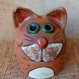 Cica alakú fokhagymatartó - otthon & életmód - konyhafelszerelés, tálalás - konyhai tárolás - fűszertartó - Meska.hu