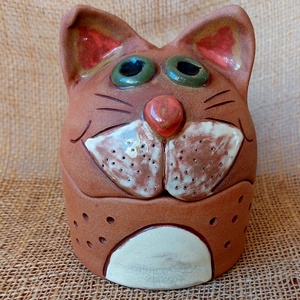 Cica alakú fokhagymatartó - otthon & életmód - konyhafelszerelés, tálalás - konyhai tárolás - fűszertartó - Meska.hu