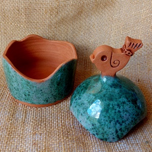 Kerámia cukorkatartó - otthon & életmód - konyhafelszerelés, tálalás - konyhai tárolás - fűszertartó - Meska.hu