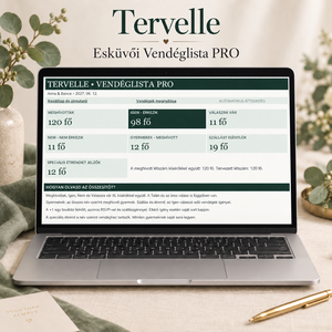 Tervelle Vendéglista PRO � automatizált esküvői vendéglista és RSVP követő Google Sheetsben, Esküvő, Esküvői szett, Fotó, grafika, rajz, illusztráció, MESKA