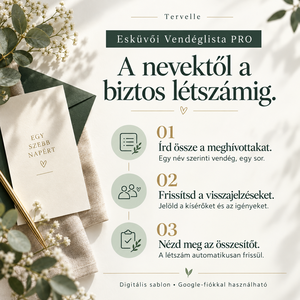 Tervelle Vendéglista PRO � automatizált esküvői vendéglista és RSVP követő Google Sheetsben - esküvő - esküvői szett - Meska.hu