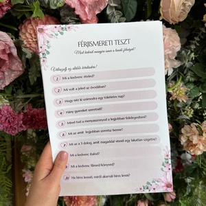 FÉRJISMERETI TESZT - lánybúcsús játék - esküvő - lánybúcsú - Meska.hu