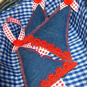 Retró farmer karácsonyfadísz - karácsony - karácsonyi lakásdekoráció - karácsonyfadíszek - Meska.hu