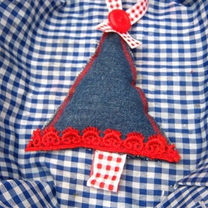 Retró farmer karácsonyfadísz - karácsony - karácsonyi lakásdekoráció - karácsonyfadíszek - Meska.hu