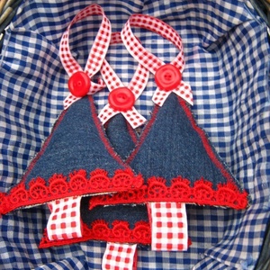 Retró farmer karácsonyfadísz - karácsony - karácsonyi lakásdekoráció - karácsonyfadíszek - Meska.hu