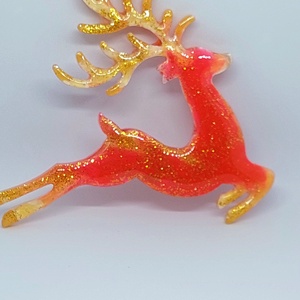 Rózsaszín csodaszarvas -karácsonyi dísz  - karácsony - karácsonyi lakásdekoráció - karácsonyfadíszek - Meska.hu