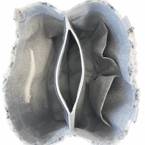 Műszőrme női táska zsebekkel - táska & tok - kézitáska & válltáska - nagy pakolós táska - Meska.hu