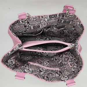 Rózsaszín kordbársony válltáska - táska & tok - kézitáska & válltáska - nagy pakolós táska - Meska.hu