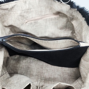 Fekete párduc táska - táska & tok - kézitáska & válltáska - nagy pakolós táska - Meska.hu