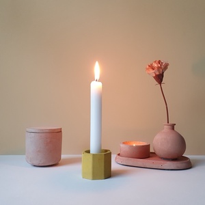 Beton gyertyatartó - 4 cm - otthon & életmód - gyertya, illat, aroma - gyertyatartó - Meska.hu
