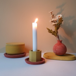 Beton gyertyatartó - 4 cm - otthon & életmód - gyertya, illat, aroma - gyertyatartó - Meska.hu
