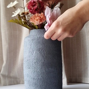 Beton váza - 24 cm - otthon & életmód - dekoráció - virágdísz és tartó - váza - Meska.hu