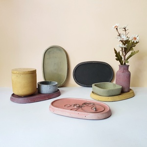 Beton tálca - 17 cm x 11,5 cm, Otthon & Életmód, Dekoráció, Asztal és polc dekoráció, Dekorációs tál, tartó, , MESKA