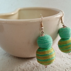 EARLY BIRD textilbogyó fülbevaló, textil fülbevaló, textilékszer, Ékszer, Fülbevaló, Lógó fülbevaló, Ékszerkészítés, MESKA