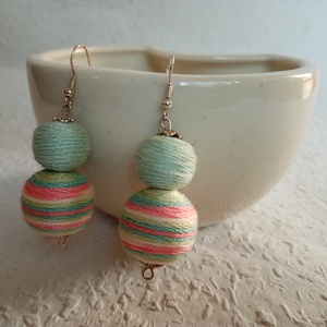 HAMUPIPŐKE textilbogyó fülbevaló, textil fülbevaló, textilékszer, Ékszer, Fülbevaló, Lógó fülbevaló, Ékszerkészítés, MESKA