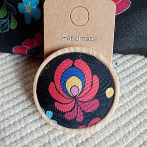  Matyó mintás dísz kitűző,matyó ékszer,folklór textil ékszer,magyaros ékszer,Hungarian folk jewellery - ékszer - kitűző és bross - Meska.hu