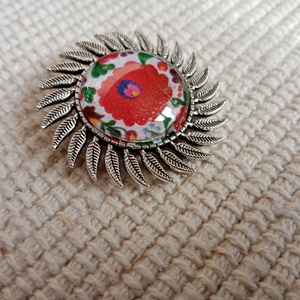 Matyó mintás dísz kitűző,matyó ékszer,folklór ékszer,magyaros  ékszer,Hungarian folk jewellery - ékszer - kitűző és bross - Meska.hu