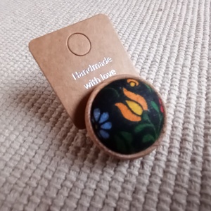  Matyó mintás dísz kitűző,matyó ékszer,folklór textil ékszer,magyaros ékszer,Hungarian folk jewellery - Meska.hu