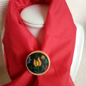  Matyó mintás dísz kitűző,matyó ékszer,folklór textil ékszer,magyaros ékszer,Hungarian folk jewellery - ékszer - kitűző és bross - Meska.hu