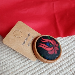  Matyó mintás dísz kitűző,matyó ékszer,folklór textil ékszer,magyaros ékszer,Hungarian folk jewellery - Meska.hu