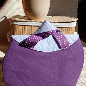 Lila Pöttyös Randi táska, Kis alkalmi táska, Táska & Tok, Kézitáska & válltáska, Kézitáska, Varrás, MESKA