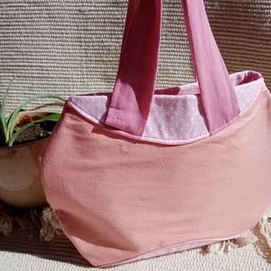 Rózsaszínű randitáska, alkalmi kistáska, textil vidám táska - táska & tok - kézitáska & válltáska - kézitáska - Meska.hu