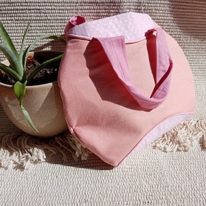 Rózsaszínű randitáska, alkalmi kistáska, textil vidám táska, Táska & Tok, Kézitáska & válltáska, Kézitáska, Varrás, MESKA