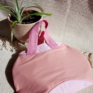 Rózsaszínű randitáska, alkalmi kistáska, textil vidám táska - táska & tok - kézitáska & válltáska - kézitáska - Meska.hu