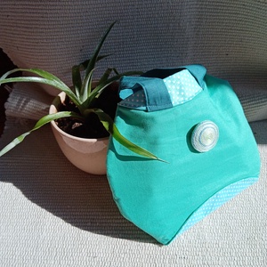 Menta Pöttyös Randi táska változtatható díszelemmel, alkalmi kistáska, Táska & Tok, Kézitáska & válltáska, Kézitáska, Varrás, MESKA