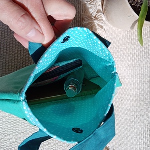 Menta Pöttyös Randi táska változtatható díszelemmel, alkalmi kistáska - táska & tok - kézitáska & válltáska - kézitáska - Meska.hu