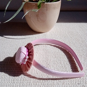 Rózsaszín pöttyös kalapos hajráf, hajpánt - ruha & divat - hajdísz & hajcsat - hajráf & hajpánt - Meska.hu