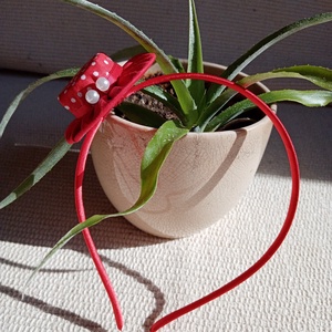 Piros pöttyös kalapos hajráf, hajpánt - Meska.hu