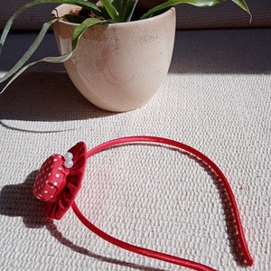 Piros pöttyös kalapos hajráf, hajpánt - ruha & divat - hajdísz & hajcsat - hajráf & hajpánt - Meska.hu