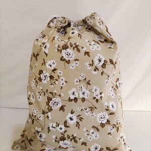 Kenyeres zsák PUL béléssel drapp virág mintás XL - táska & tok - bevásárlás & shopper táska - kenyeres zsák - Meska.hu