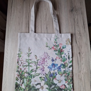 Virágos bevásárló szatyor/ bevásárló táska - táska & tok - bevásárlás & shopper táska - shopper, textiltáska, szatyor - Meska.hu