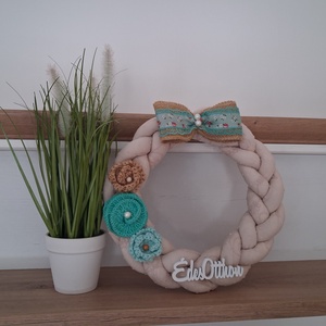 Édes Otthon ajtódísz, Otthon & Életmód, Dekoráció, Ajtó- és ablak dekoráció, Ajtódísz & Kopogtató, Varrás, Horgolás, MESKA