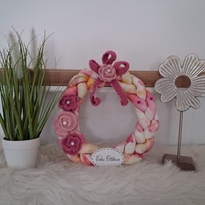 Édes Otthon ajtódísz, Otthon & Életmód, Dekoráció, Ajtó- és ablak dekoráció, Ajtódísz & Kopogtató, Varrás, Horgolás, MESKA