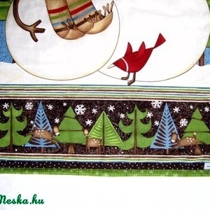 Óriási hóemberes falvédő, textilkép -  - Meska.hu