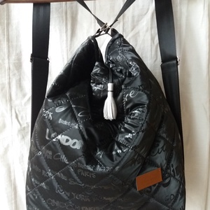 2 in 1 Fekete táska - városfeliratos - táska & tok - variálható táska - Meska.hu 2 in 1 Fekete táska - városfeliratos - táska & tok - variálható táska - Meska.hu